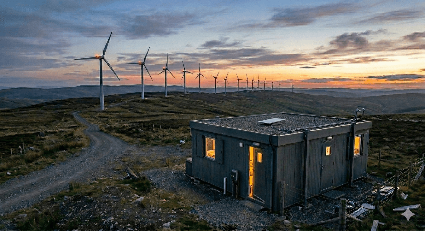 Wind farm connected over LEO satellite