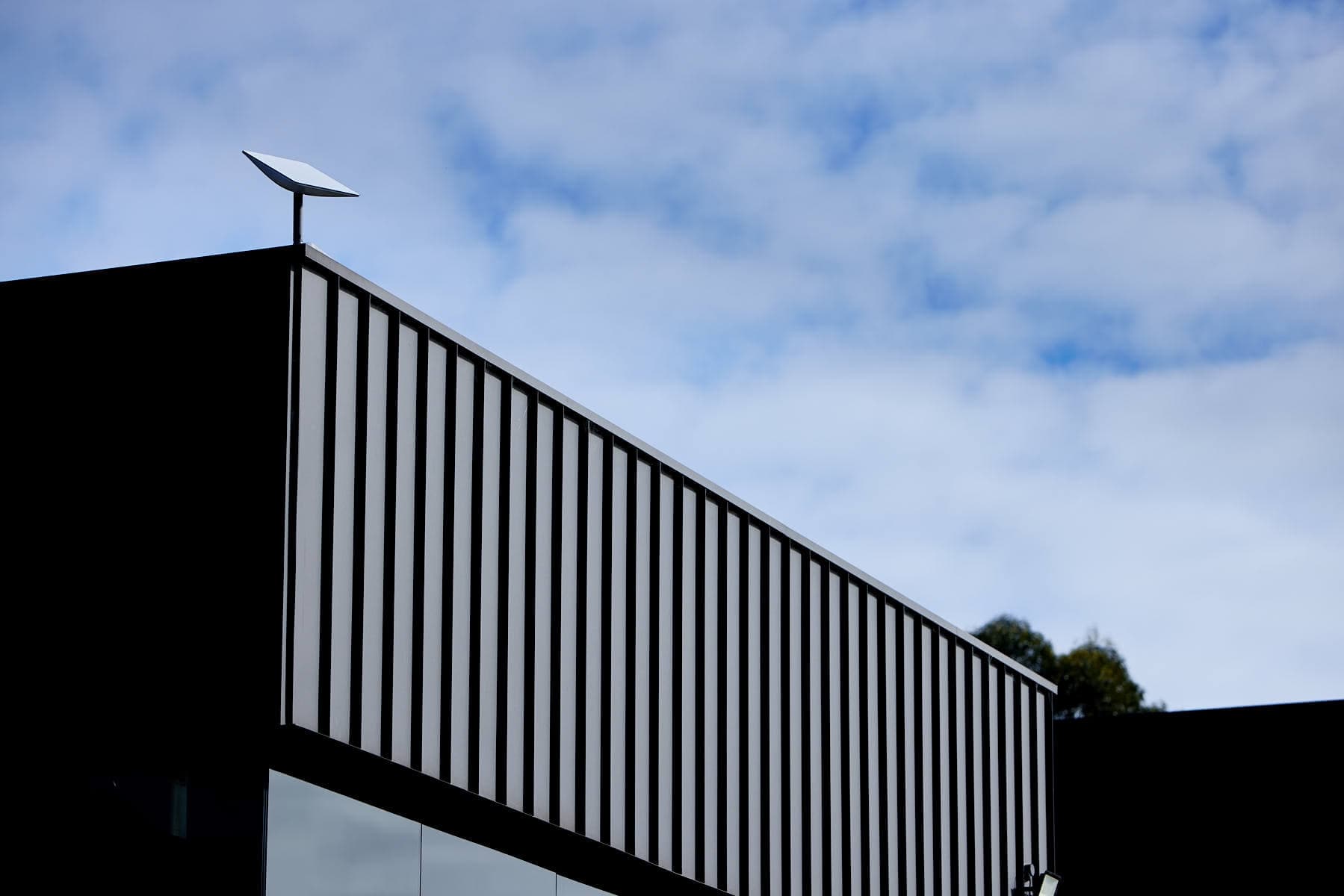 Starlink antenna installed at a business site